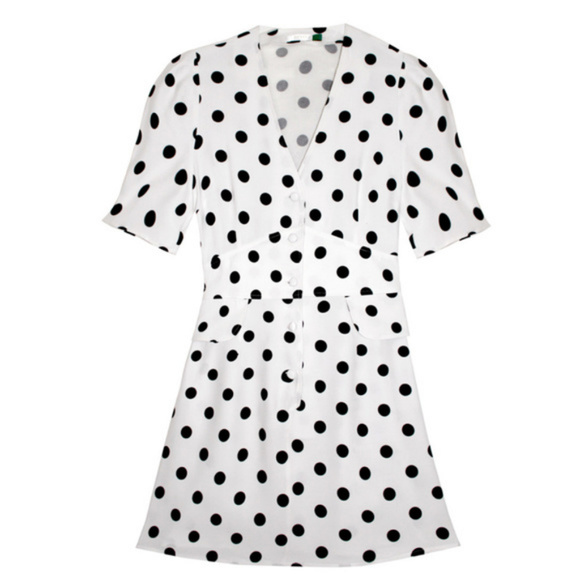 RIXO London Dots Laura Button Down Mini Dress M - Picture 3 of 6